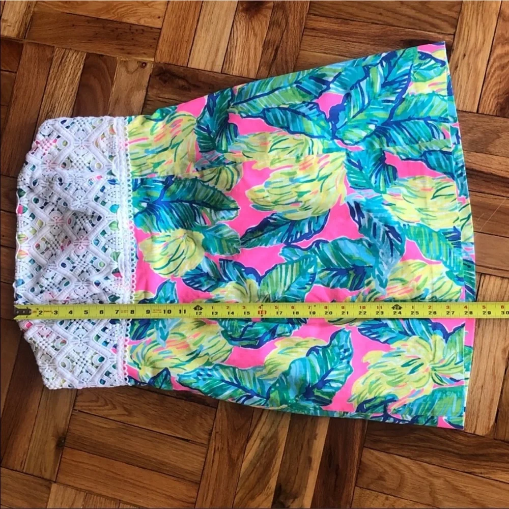 Lilly Pulitzer Pink Sunset Local Flavor Brynne Strapless Mini A-Line Dress - Picture 5 of 9